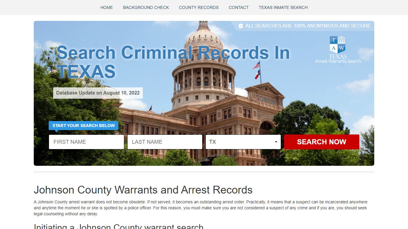 Johnson County Warrants and Arrest Records